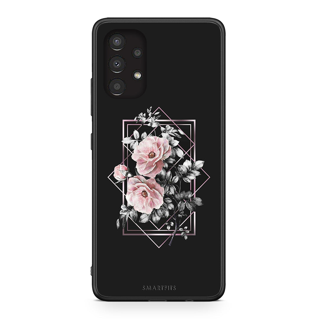 4 - Samsung A13 4G Frame Flower case, cover, bumper