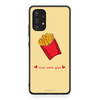 Thumbnail for Samsung A13 4G Fries Before Guys Θήκη Αγίου Βαλεντίνου από τη Smartfits με σχέδιο στο πίσω μέρος και μαύρο περίβλημα | Smartphone case with colorful back and black bezels by Smartfits