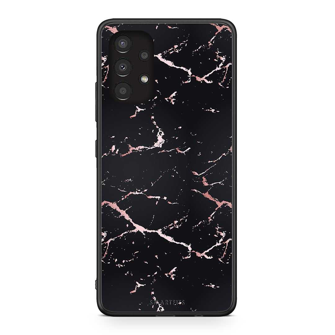 4 - Samsung A13 4G Black Rosegold Marble case, cover, bumper