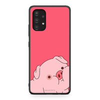 Thumbnail for Samsung A13 4G Pig Love 1 Θήκη Αγίου Βαλεντίνου από τη Smartfits με σχέδιο στο πίσω μέρος και μαύρο περίβλημα | Smartphone case with colorful back and black bezels by Smartfits