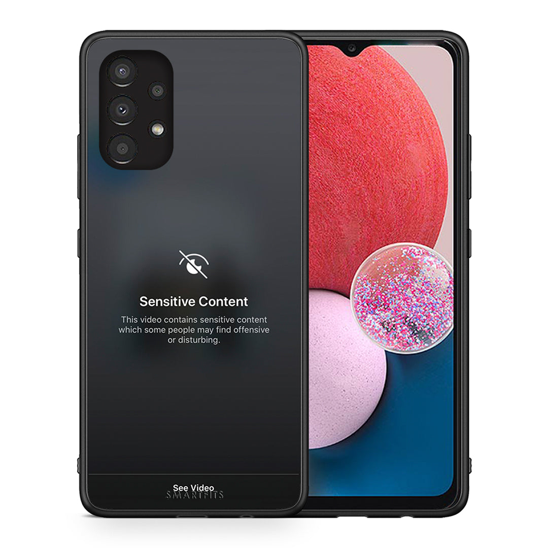 Θήκη Samsung A13 4G Sensitive Content από τη Smartfits με σχέδιο στο πίσω μέρος και μαύρο περίβλημα | Samsung A13 4G Sensitive Content case with colorful back and black bezels