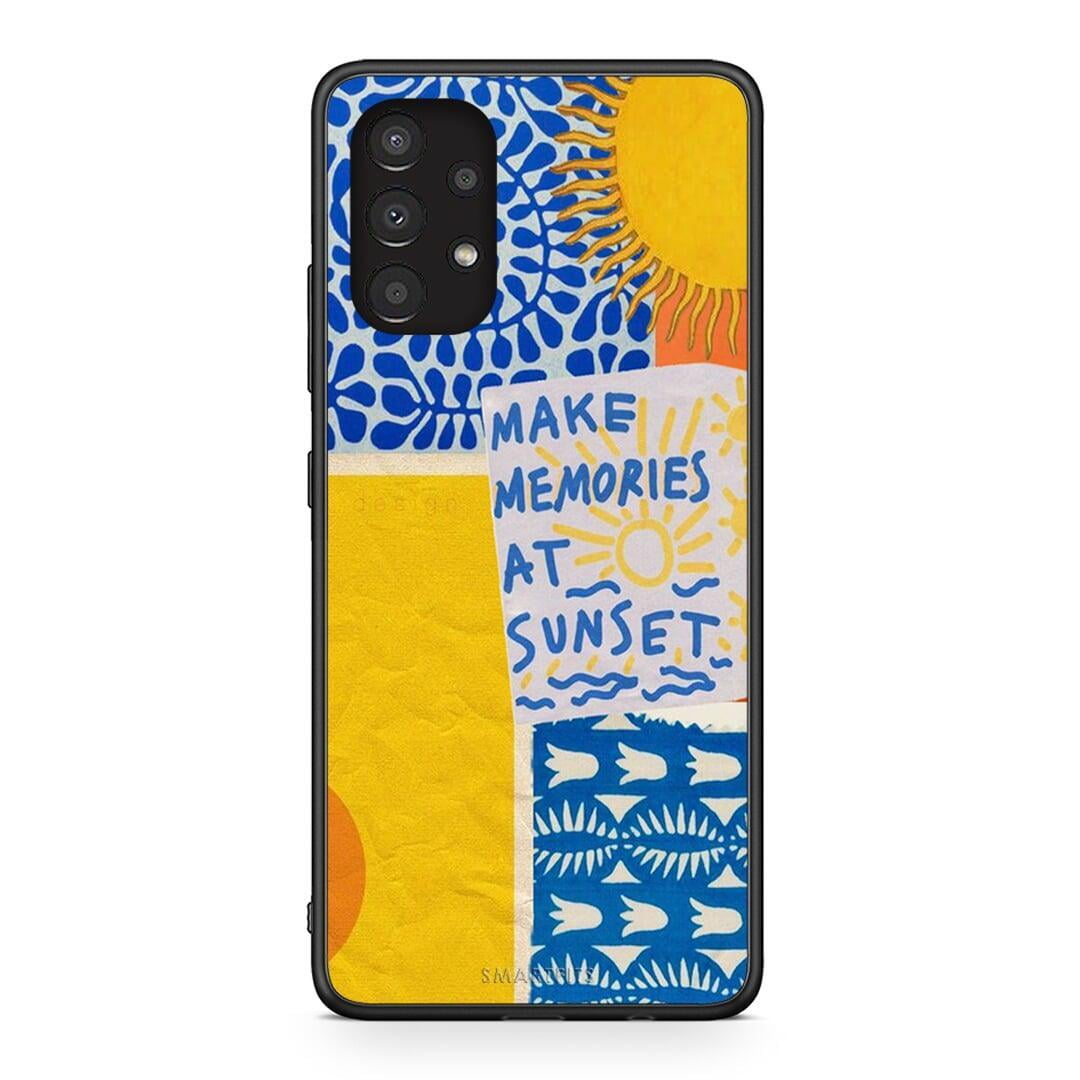 Samsung A13 4G Sunset Memories Θήκη από τη Smartfits με σχέδιο στο πίσω μέρος και μαύρο περίβλημα | Smartphone case with colorful back and black bezels by Smartfits