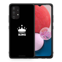 Thumbnail for Θήκη Samsung A13 4G King Valentine από τη Smartfits με σχέδιο στο πίσω μέρος και μαύρο περίβλημα | Samsung A13 4G King Valentine case with colorful back and black bezels