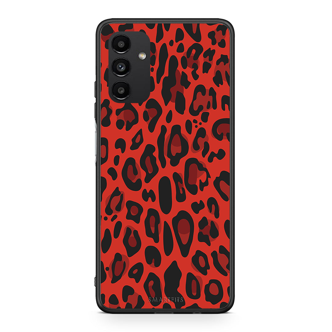 4 - Samsung A04s Red Leopard Animal case, cover, bumper