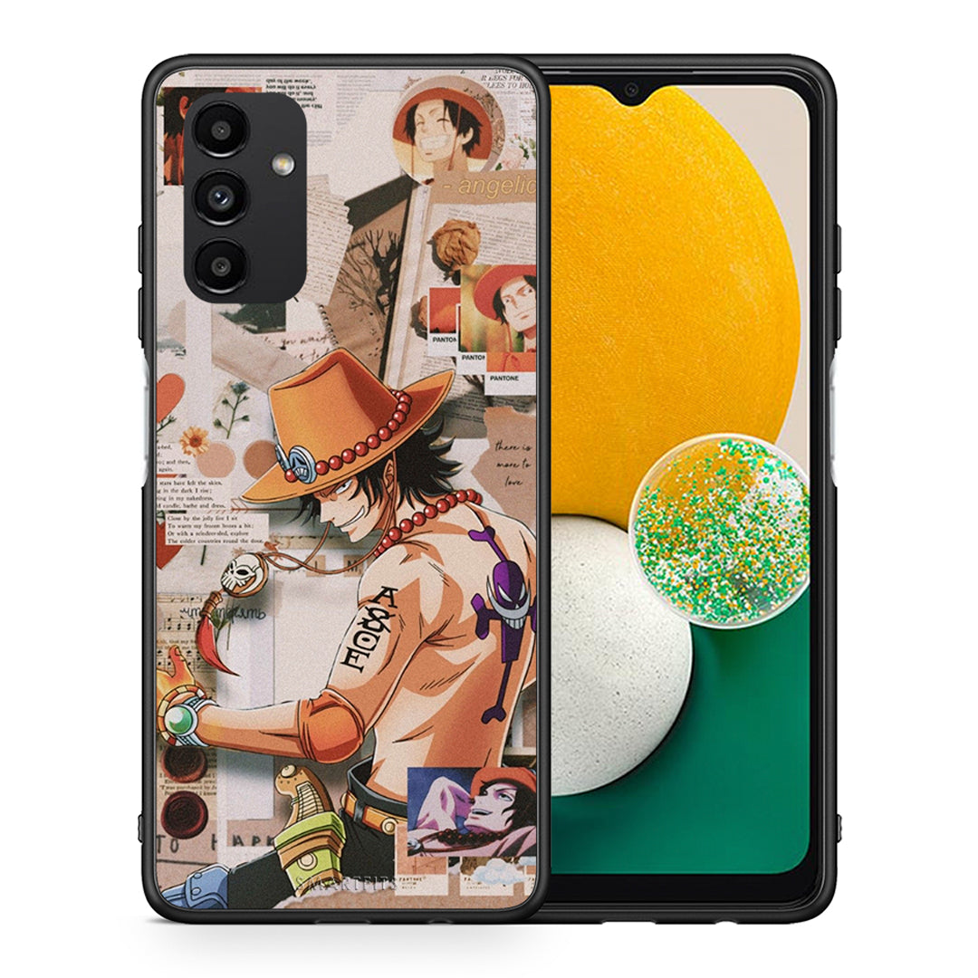 Θήκη Samsung A13 5G Anime Collage από τη Smartfits με σχέδιο στο πίσω μέρος και μαύρο περίβλημα | Samsung A13 5G Anime Collage case with colorful back and black bezels