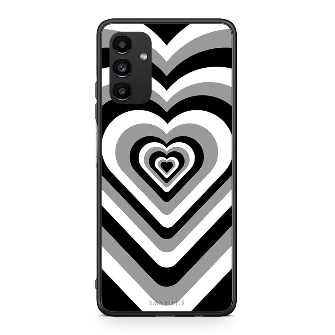 Samsung A04s Black Hearts θήκη από τη Smartfits με σχέδιο στο πίσω μέρος και μαύρο περίβλημα | Smartphone case with colorful back and black bezels by Smartfits