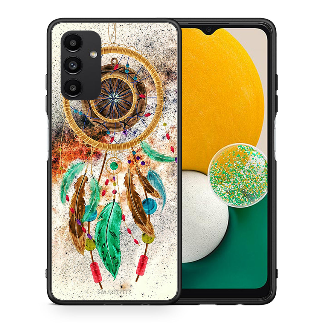 Θήκη Samsung A13 5G DreamCatcher Boho από τη Smartfits με σχέδιο στο πίσω μέρος και μαύρο περίβλημα | Samsung A13 5G DreamCatcher Boho case with colorful back and black bezels