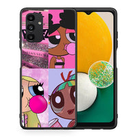 Thumbnail for Θήκη Αγίου Βαλεντίνου Samsung A13 5G Bubble Girls από τη Smartfits με σχέδιο στο πίσω μέρος και μαύρο περίβλημα | Samsung A13 5G Bubble Girls case with colorful back and black bezels
