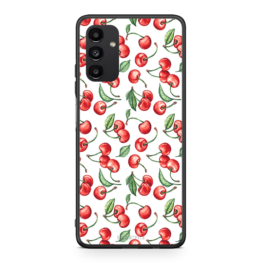 Samsung A04s Cherry Summer θήκη από τη Smartfits με σχέδιο στο πίσω μέρος και μαύρο περίβλημα | Smartphone case with colorful back and black bezels by Smartfits