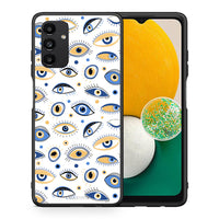 Thumbnail for Θήκη Samsung A13 5G Ftou Ftou από τη Smartfits με σχέδιο στο πίσω μέρος και μαύρο περίβλημα | Samsung A13 5G Ftou Ftou case with colorful back and black bezels