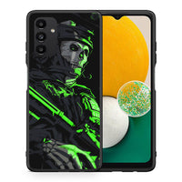 Thumbnail for Θήκη Αγίου Βαλεντίνου Samsung A04s Green Soldier από τη Smartfits με σχέδιο στο πίσω μέρος και μαύρο περίβλημα | Samsung A04s Green Soldier case with colorful back and black bezels