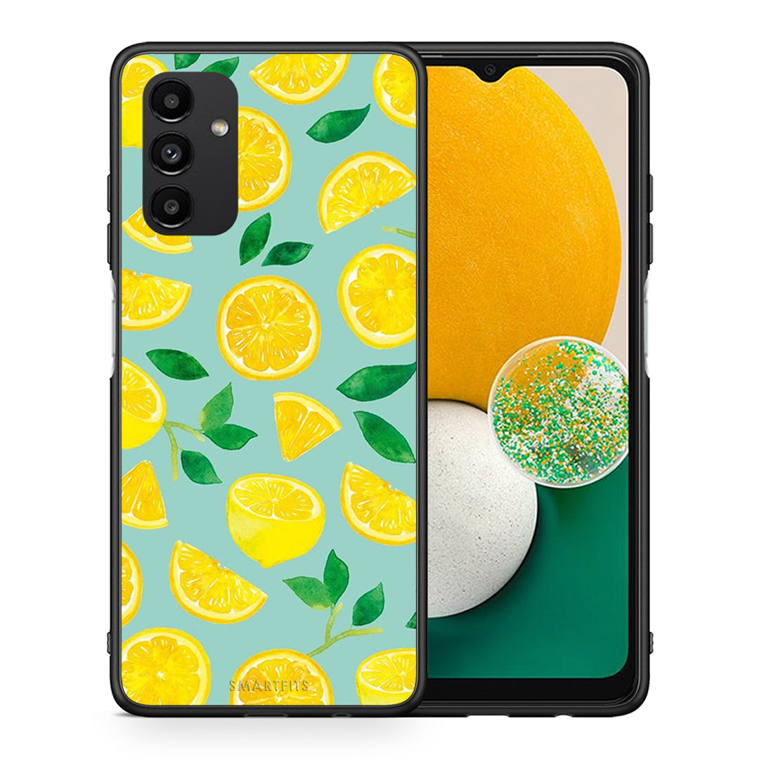 Θήκη Samsung A13 5G Lemons από τη Smartfits με σχέδιο στο πίσω μέρος και μαύρο περίβλημα | Samsung A13 5G Lemons case with colorful back and black bezels