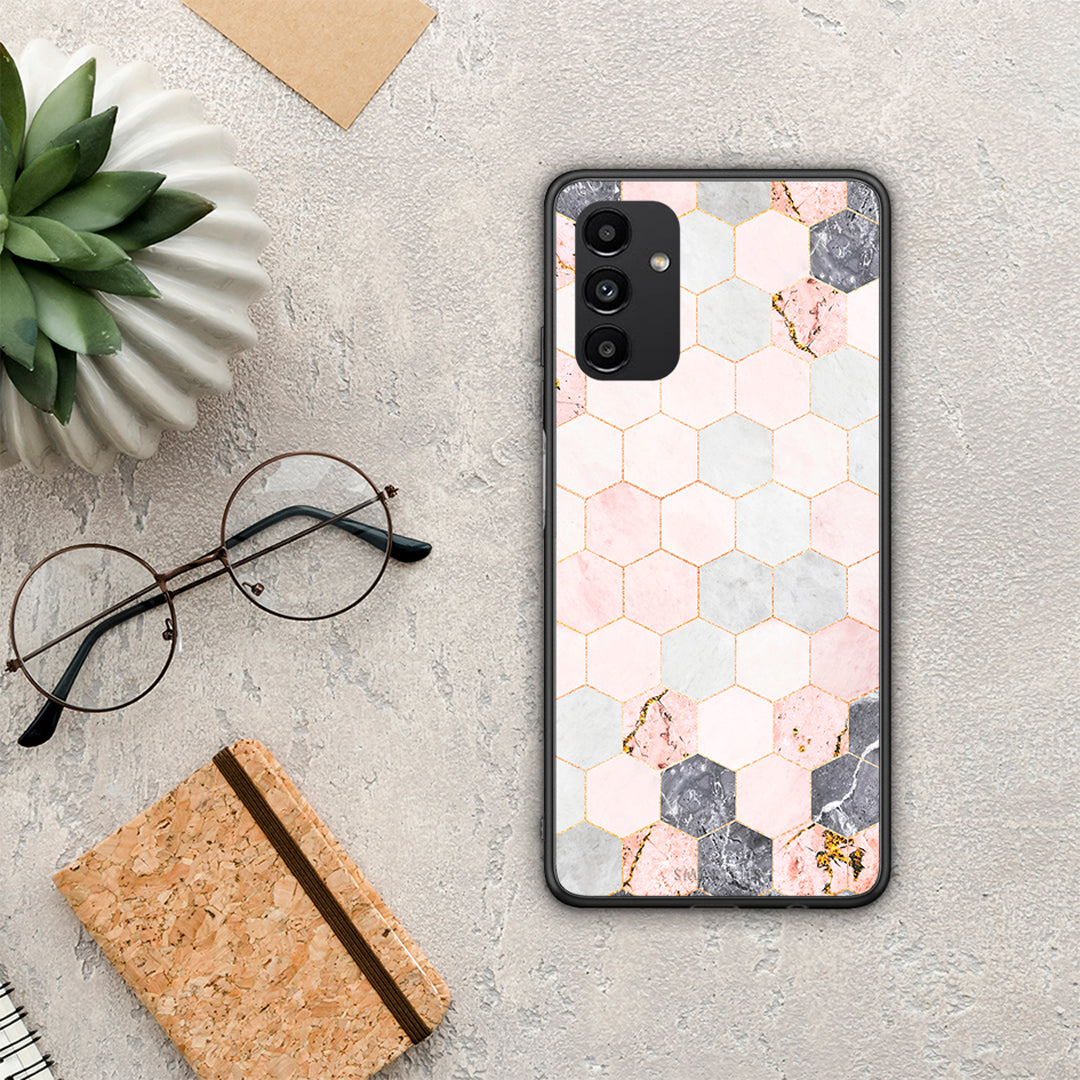 Marble Hexagon Pink - Samsung Galaxy A13 5G case