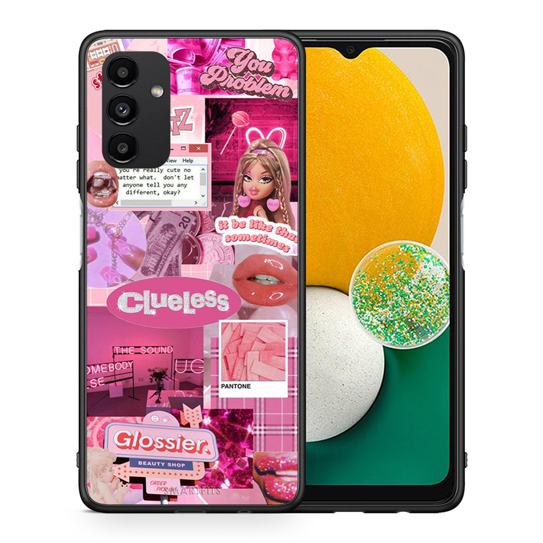 Θήκη Αγίου Βαλεντίνου Samsung A04s Pink Love από τη Smartfits με σχέδιο στο πίσω μέρος και μαύρο περίβλημα | Samsung A04s Pink Love case with colorful back and black bezels
