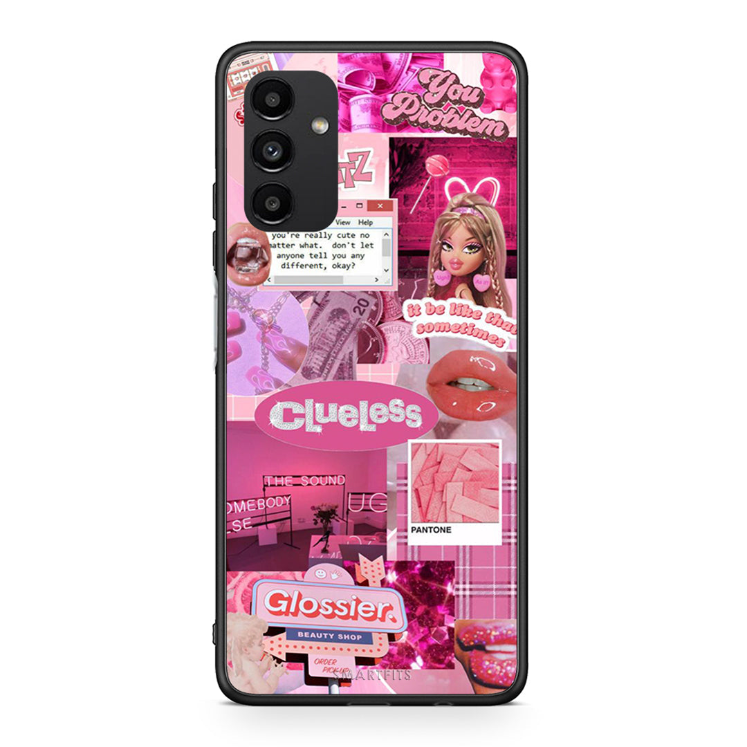 Samsung A04s Pink Love Θήκη Αγίου Βαλεντίνου από τη Smartfits με σχέδιο στο πίσω μέρος και μαύρο περίβλημα | Smartphone case with colorful back and black bezels by Smartfits