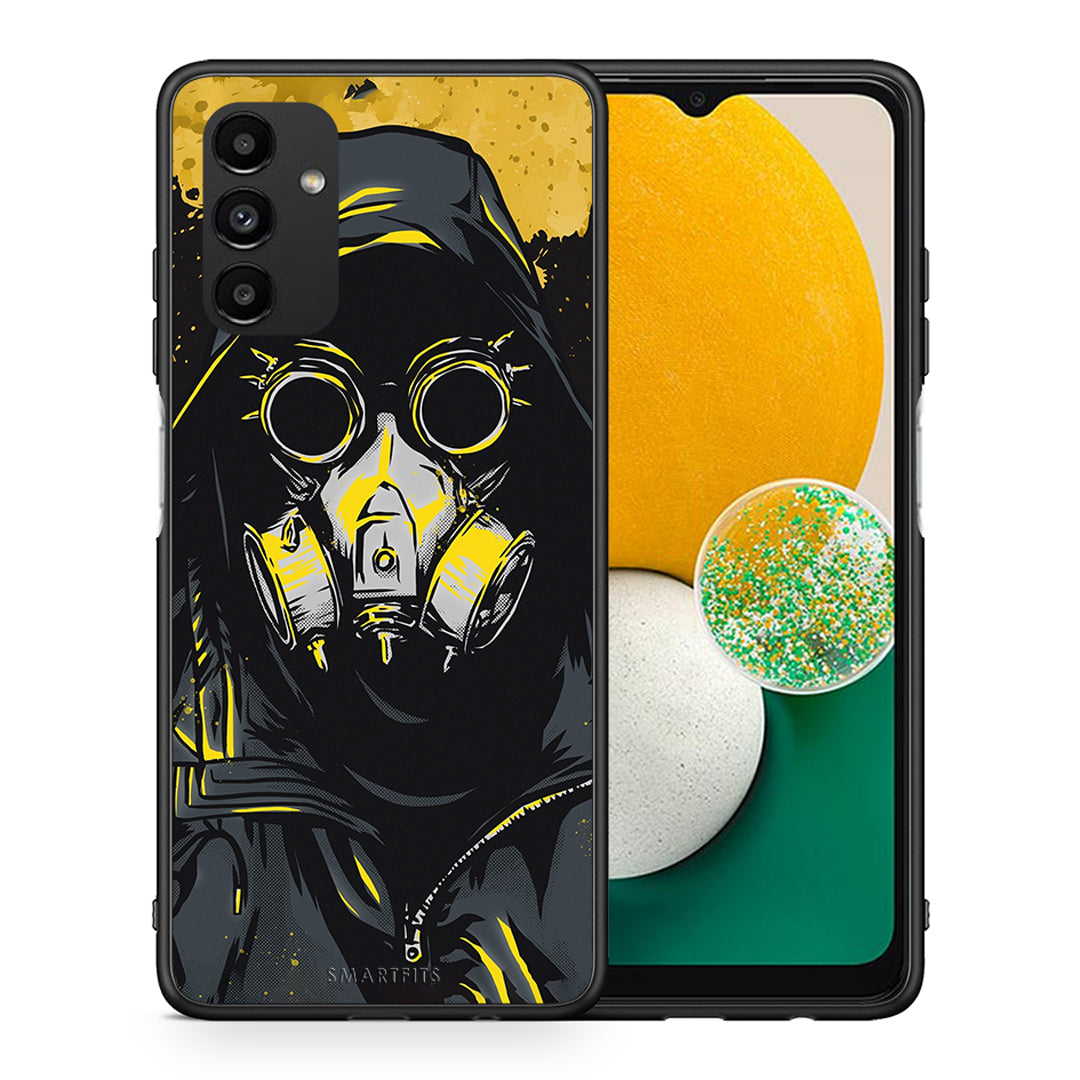 Θήκη Samsung A13 5G Mask PopArt από τη Smartfits με σχέδιο στο πίσω μέρος και μαύρο περίβλημα | Samsung A13 5G Mask PopArt case with colorful back and black bezels