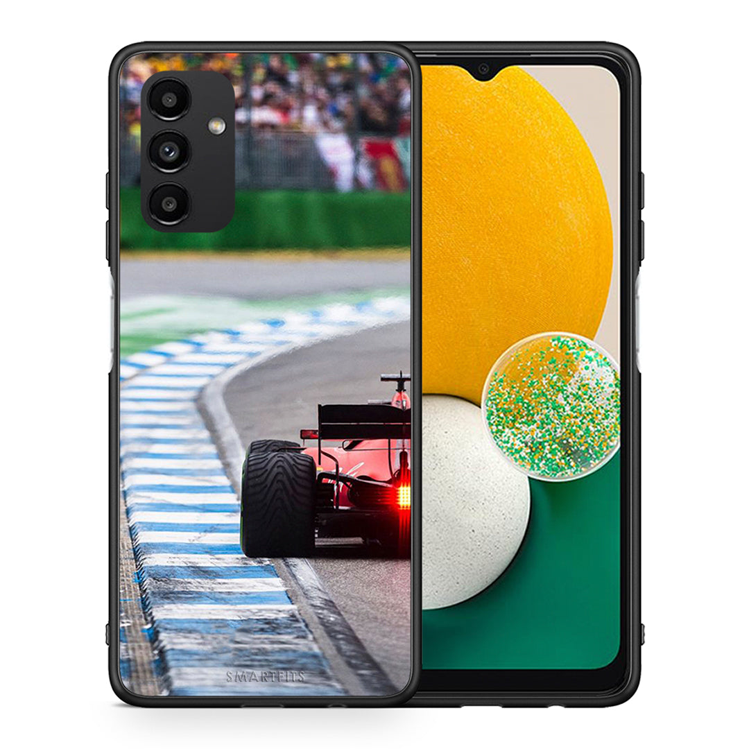 Θήκη Samsung A13 5G Racing Vibes από τη Smartfits με σχέδιο στο πίσω μέρος και μαύρο περίβλημα | Samsung A13 5G Racing Vibes case with colorful back and black bezels