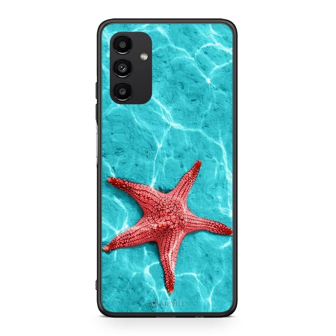 Samsung A04s Red Starfish Θήκη από τη Smartfits με σχέδιο στο πίσω μέρος και μαύρο περίβλημα | Smartphone case with colorful back and black bezels by Smartfits