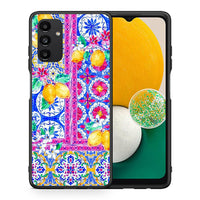 Thumbnail for Θήκη Samsung A13 5G Retro Spring από τη Smartfits με σχέδιο στο πίσω μέρος και μαύρο περίβλημα | Samsung A13 5G Retro Spring case with colorful back and black bezels