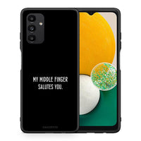 Thumbnail for Θήκη Samsung A04s Salute από τη Smartfits με σχέδιο στο πίσω μέρος και μαύρο περίβλημα | Samsung A04s Salute case with colorful back and black bezels