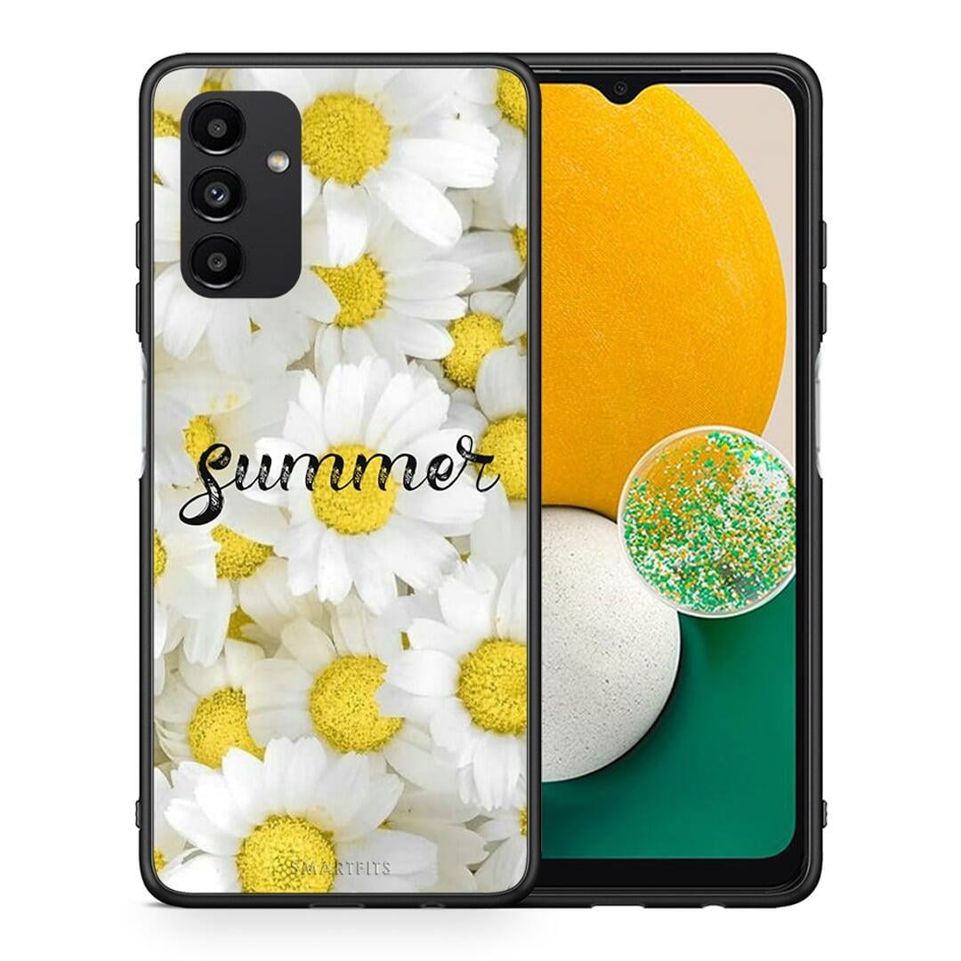 Θήκη Samsung A04s Summer Daisies από τη Smartfits με σχέδιο στο πίσω μέρος και μαύρο περίβλημα | Samsung A04s Summer Daisies case with colorful back and black bezels