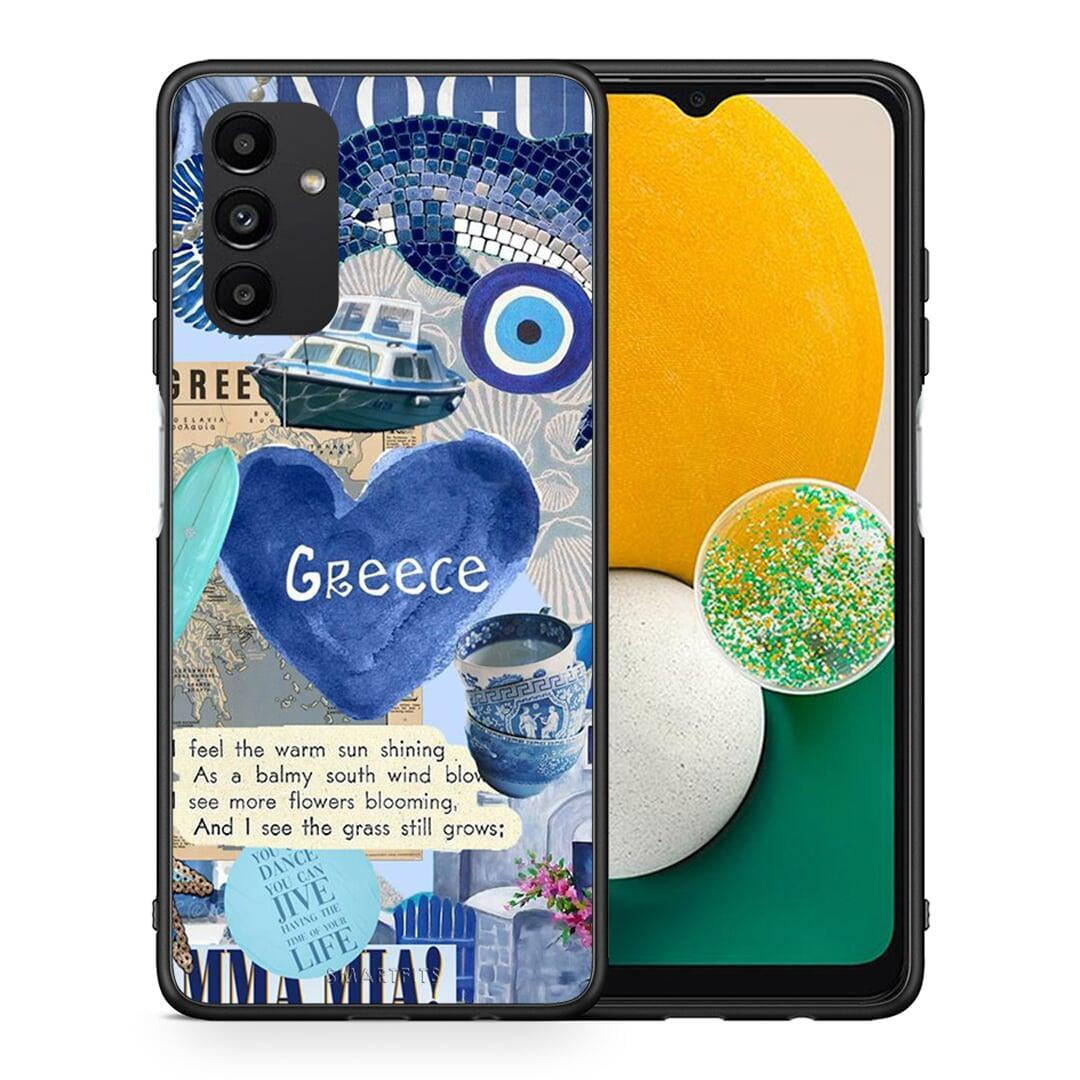 Θήκη Samsung A04s Summer In Greece από τη Smartfits με σχέδιο στο πίσω μέρος και μαύρο περίβλημα | Samsung A04s Summer In Greece case with colorful back and black bezels