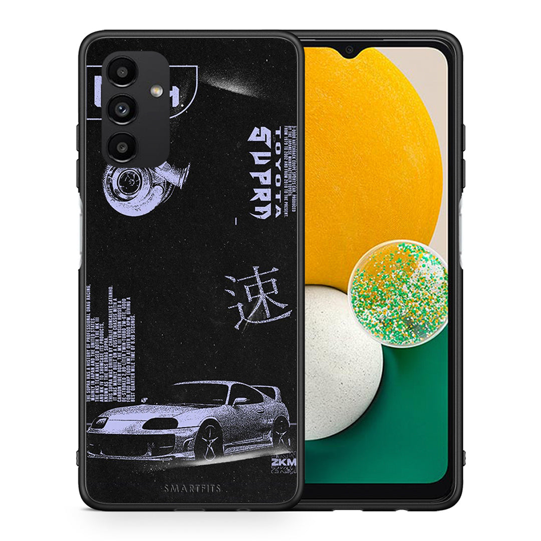 Θήκη Αγίου Βαλεντίνου Samsung A04s Tokyo Drift από τη Smartfits με σχέδιο στο πίσω μέρος και μαύρο περίβλημα | Samsung A04s Tokyo Drift case with colorful back and black bezels