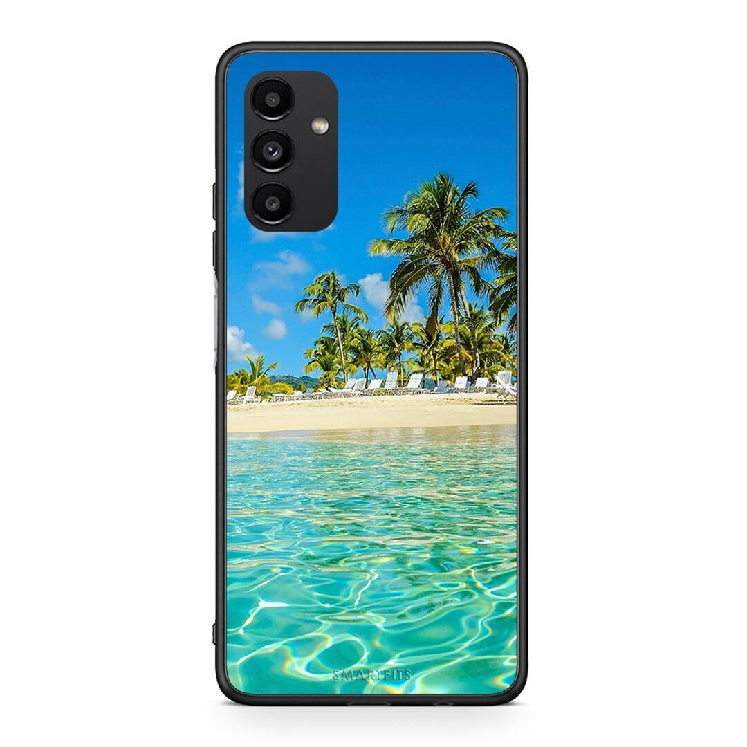 Samsung A13 5G Tropical Vibes Θήκη από τη Smartfits με σχέδιο στο πίσω μέρος και μαύρο περίβλημα | Smartphone case with colorful back and black bezels by Smartfits