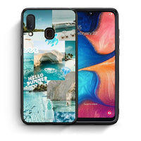 Thumbnail for Θήκη Samsung A20e Aesthetic Summer από τη Smartfits με σχέδιο στο πίσω μέρος και μαύρο περίβλημα | Samsung A20e Aesthetic Summer case with colorful back and black bezels
