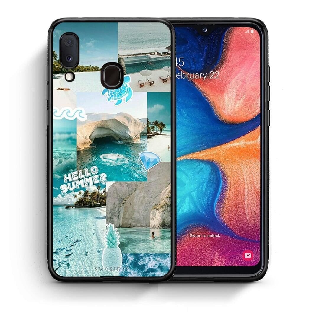 Θήκη Samsung Galaxy A30 Aesthetic Summer από τη Smartfits με σχέδιο στο πίσω μέρος και μαύρο περίβλημα | Samsung Galaxy A30 Aesthetic Summer case with colorful back and black bezels