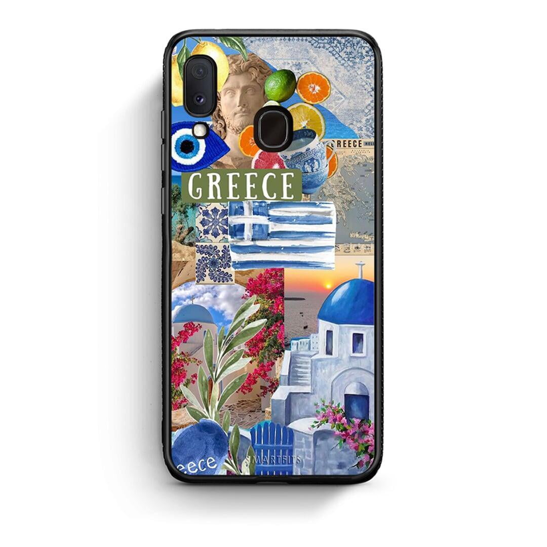 Samsung Galaxy A30 All Greek Θήκη από τη Smartfits με σχέδιο στο πίσω μέρος και μαύρο περίβλημα | Smartphone case with colorful back and black bezels by Smartfits