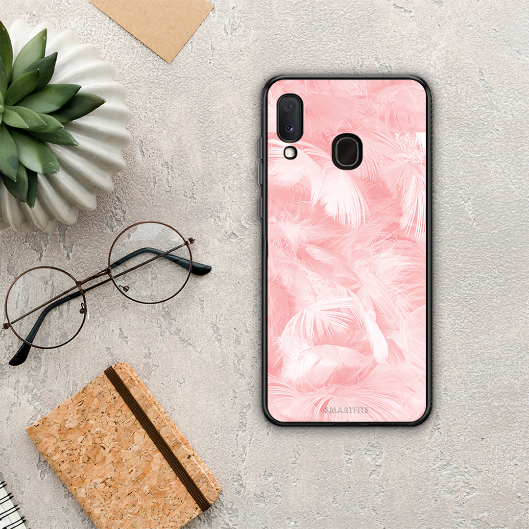 Boho Pink Feather - Samsung Galaxy A20e case