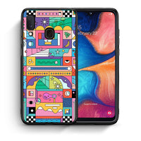 Thumbnail for Θήκη Samsung Galaxy A30 Bubbles Soap από τη Smartfits με σχέδιο στο πίσω μέρος και μαύρο περίβλημα | Samsung Galaxy A30 Bubbles Soap case with colorful back and black bezels