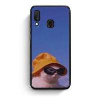 Thumbnail for Samsung A20e Cat Diva θήκη από τη Smartfits με σχέδιο στο πίσω μέρος και μαύρο περίβλημα | Smartphone case with colorful back and black bezels by Smartfits