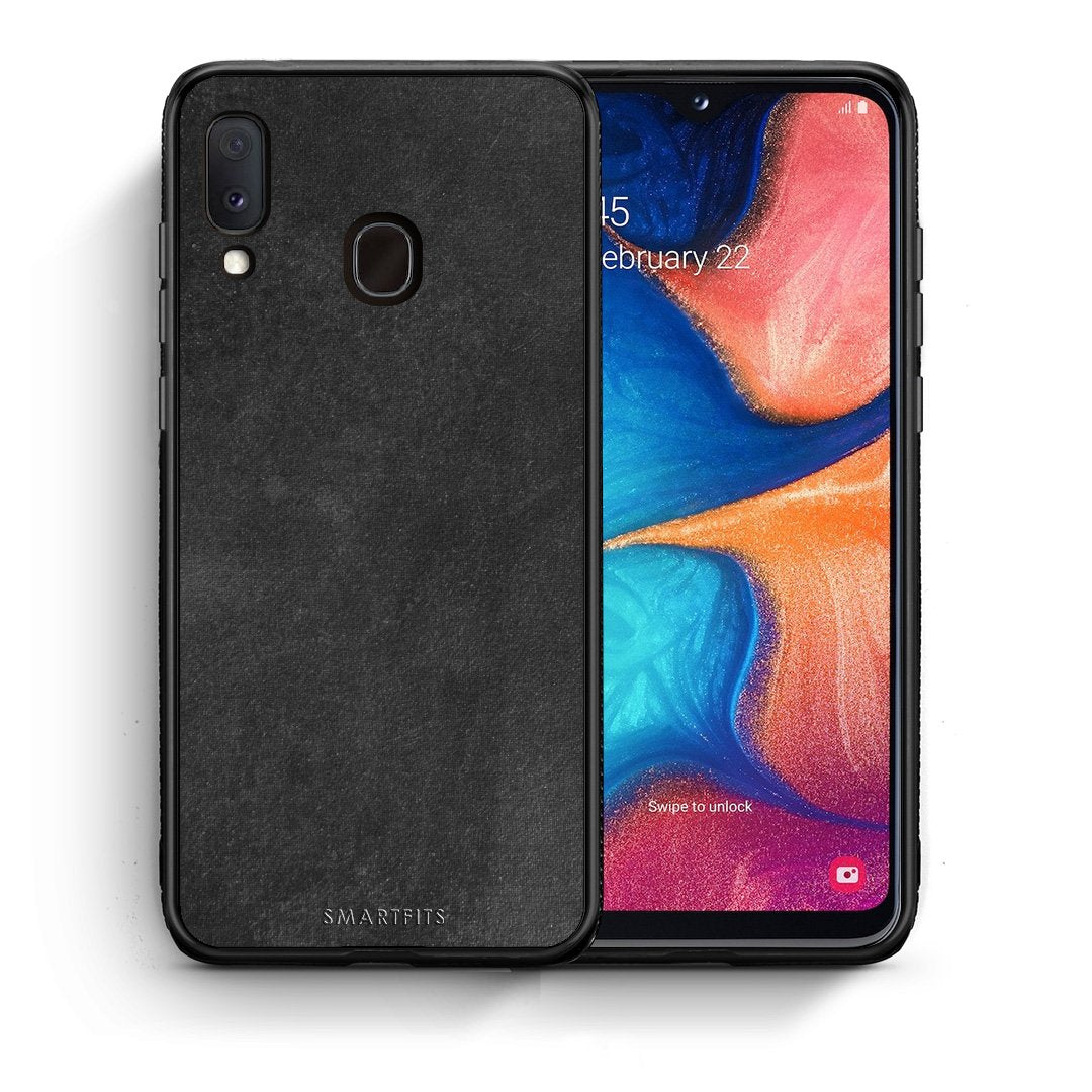 Θήκη Samsung A20e Black Slate Color από τη Smartfits με σχέδιο στο πίσω μέρος και μαύρο περίβλημα | Samsung A20e Black Slate Color case with colorful back and black bezels