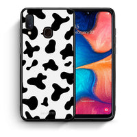 Thumbnail for Θήκη Samsung Galaxy M20 Cow Print από τη Smartfits με σχέδιο στο πίσω μέρος και μαύρο περίβλημα | Samsung Galaxy M20 Cow Print case with colorful back and black bezels