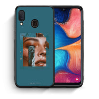 Thumbnail for Θήκη Samsung Galaxy A30 Cry An Ocean από τη Smartfits με σχέδιο στο πίσω μέρος και μαύρο περίβλημα | Samsung Galaxy A30 Cry An Ocean case with colorful back and black bezels