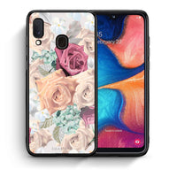Thumbnail for Θήκη Samsung Galaxy A30 Bouquet Floral από τη Smartfits με σχέδιο στο πίσω μέρος και μαύρο περίβλημα | Samsung Galaxy A30 Bouquet Floral case with colorful back and black bezels