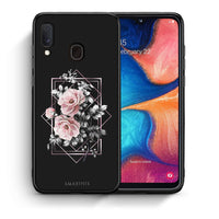 Thumbnail for Θήκη Samsung Galaxy A30 Frame Flower από τη Smartfits με σχέδιο στο πίσω μέρος και μαύρο περίβλημα | Samsung Galaxy A30 Frame Flower case with colorful back and black bezels