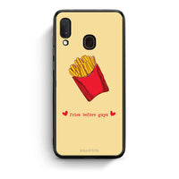 Thumbnail for Samsung Galaxy M20 Fries Before Guys Θήκη Αγίου Βαλεντίνου από τη Smartfits με σχέδιο στο πίσω μέρος και μαύρο περίβλημα | Smartphone case with colorful back and black bezels by Smartfits