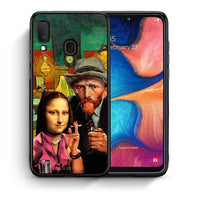 Thumbnail for Θήκη Samsung A20e Funny Art από τη Smartfits με σχέδιο στο πίσω μέρος και μαύρο περίβλημα | Samsung A20e Funny Art case with colorful back and black bezels