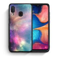 Thumbnail for Θήκη Samsung A20e Rainbow Galaxy από τη Smartfits με σχέδιο στο πίσω μέρος και μαύρο περίβλημα | Samsung A20e Rainbow Galaxy case with colorful back and black bezels