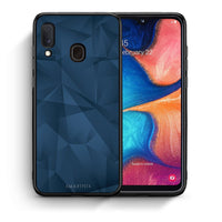 Thumbnail for Θήκη Samsung A20e Blue Abstract Geometric από τη Smartfits με σχέδιο στο πίσω μέρος και μαύρο περίβλημα | Samsung A20e Blue Abstract Geometric case with colorful back and black bezels