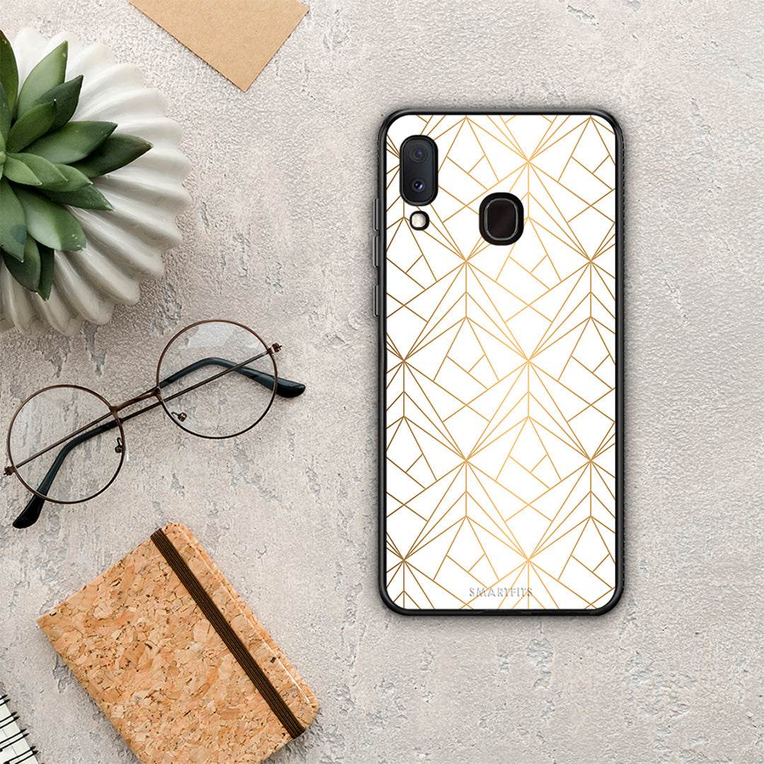 Geometric Luxury White - Samsung Galaxy A30 case