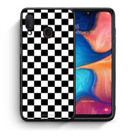 Thumbnail for Θήκη Samsung Galaxy A30 Squares Geometric από τη Smartfits με σχέδιο στο πίσω μέρος και μαύρο περίβλημα | Samsung Galaxy A30 Squares Geometric case with colorful back and black bezels