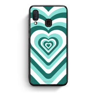 Thumbnail for Samsung Galaxy A30 Green Hearts θήκη από τη Smartfits με σχέδιο στο πίσω μέρος και μαύρο περίβλημα | Smartphone case with colorful back and black bezels by Smartfits