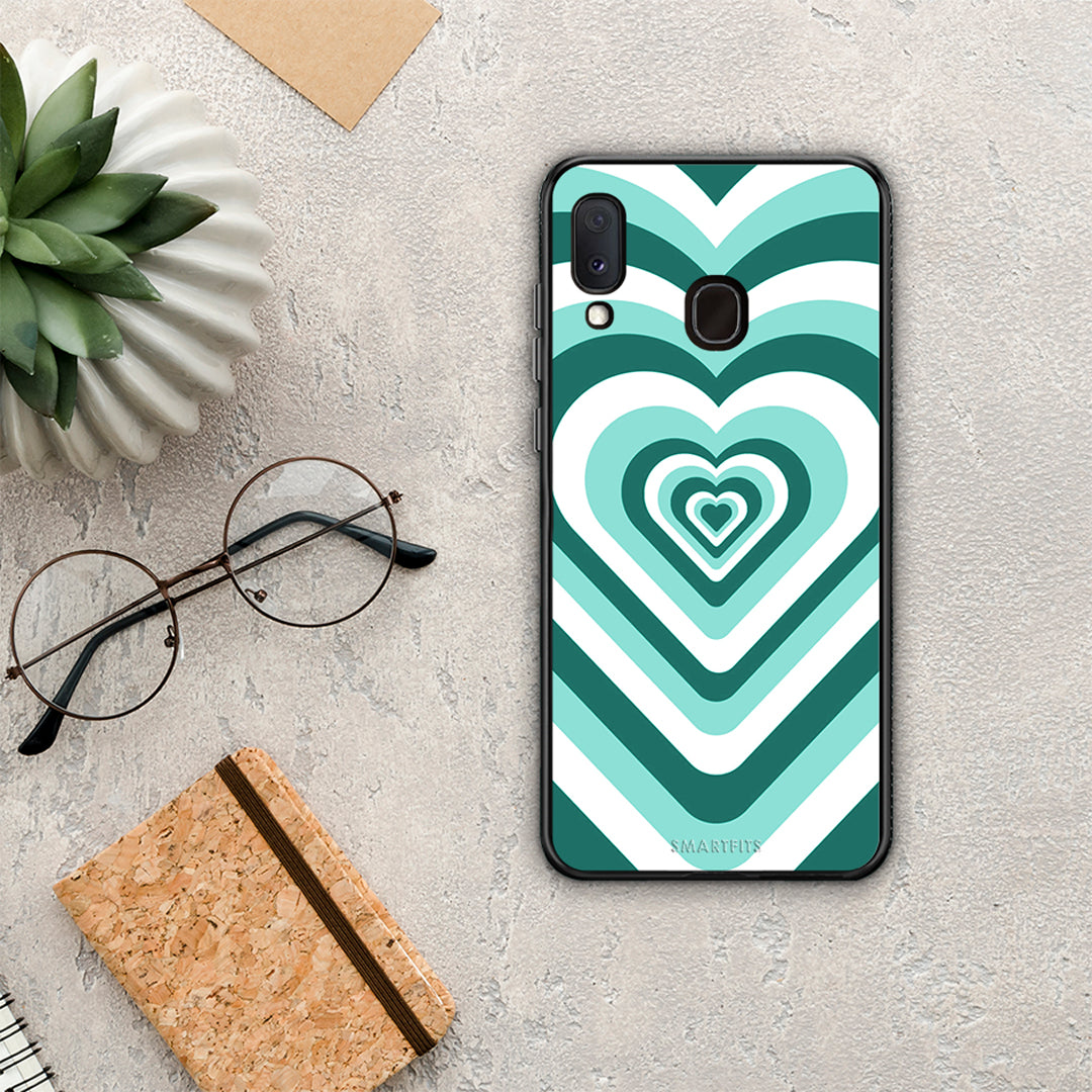 Green Hearts - Samsung Galaxy A30 θήκη