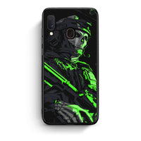 Thumbnail for Samsung A20e Green Soldier Θήκη Αγίου Βαλεντίνου από τη Smartfits με σχέδιο στο πίσω μέρος και μαύρο περίβλημα | Smartphone case with colorful back and black bezels by Smartfits