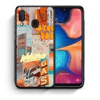 Thumbnail for Θήκη Αγίου Βαλεντίνου Samsung A20e Groovy Babe από τη Smartfits με σχέδιο στο πίσω μέρος και μαύρο περίβλημα | Samsung A20e Groovy Babe case with colorful back and black bezels