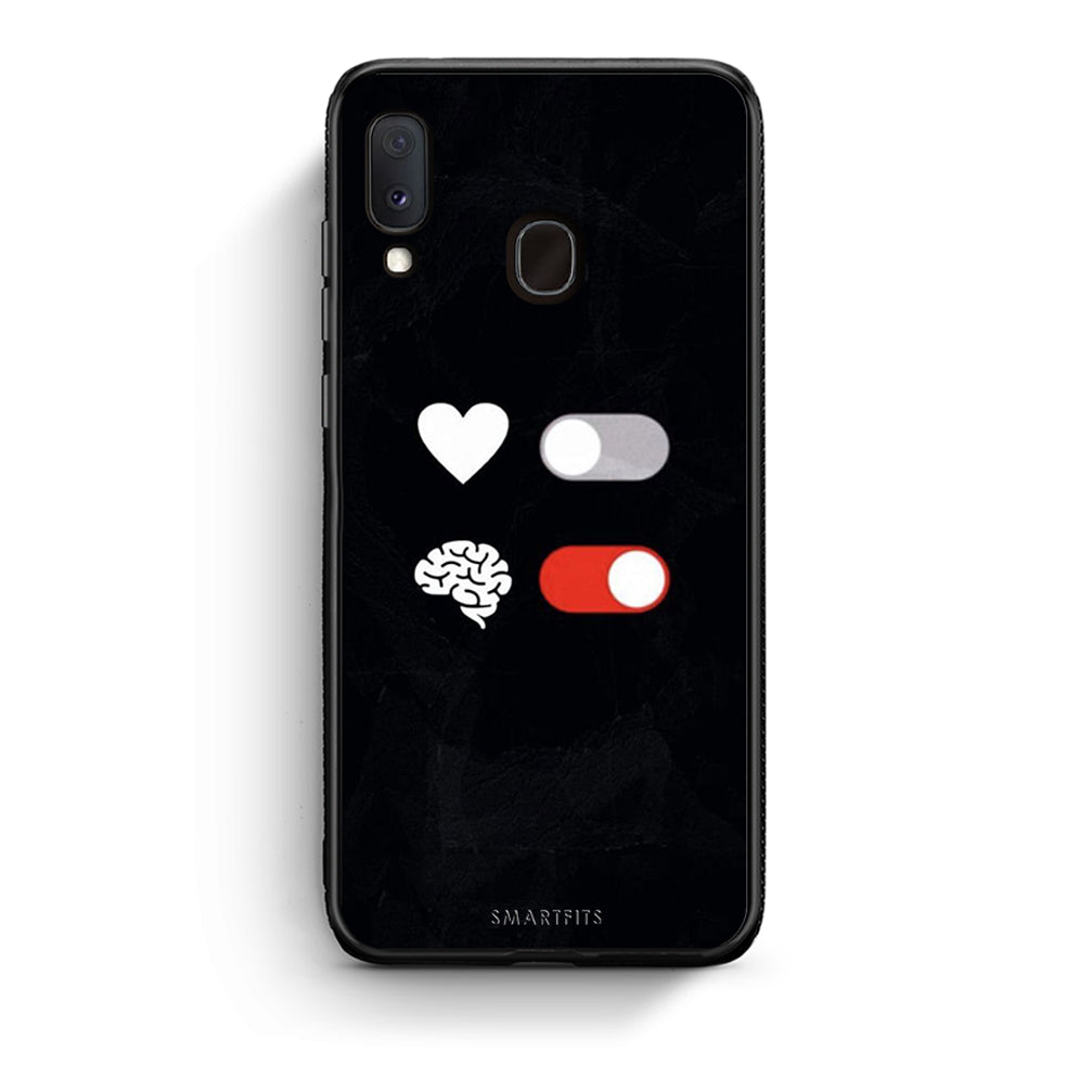 Samsung Galaxy A30 Heart Vs Brain Θήκη Αγίου Βαλεντίνου από τη Smartfits με σχέδιο στο πίσω μέρος και μαύρο περίβλημα | Smartphone case with colorful back and black bezels by Smartfits